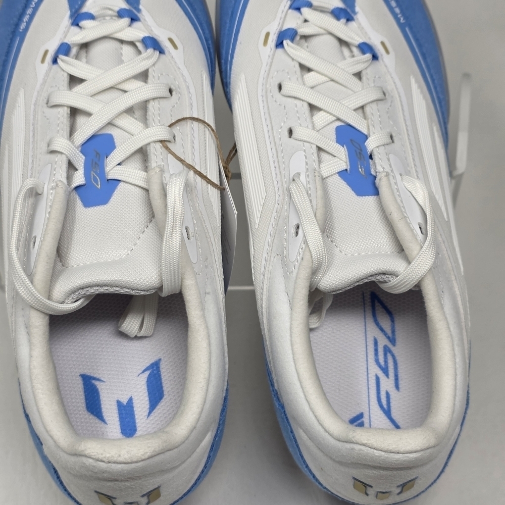 adidas F50 Freestyle 24 Messi Mens Size 7.5 White Blue Indoor Soccer IH8361 New - Picture 10 of 12